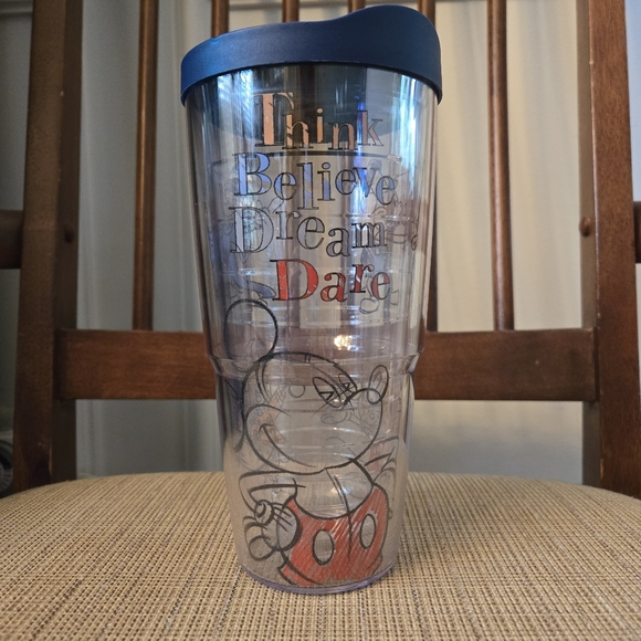 DISNEY TERVIS large 24 oz blue insulated tumbler kid Mickey Mouse sketch design - Picture 1 of 6
